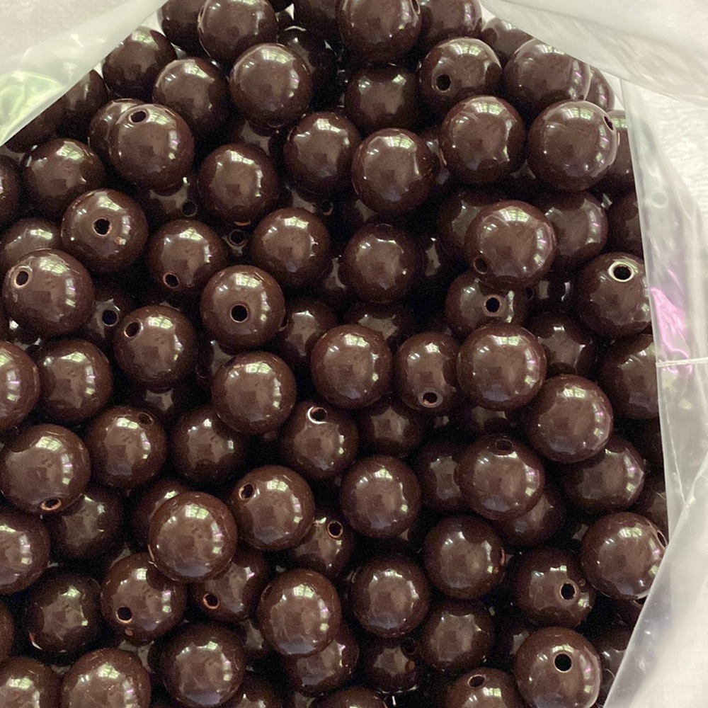 Chocolate brown bulk loose beads for jewelry and craft projects 590 total
